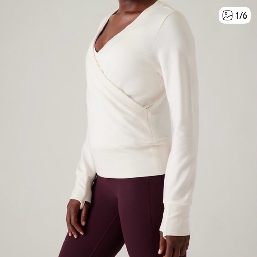 NWT Athleta recharge wrap sweatshirt XL